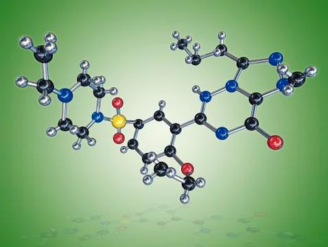 Levitra drug molecule Illustrazione stock