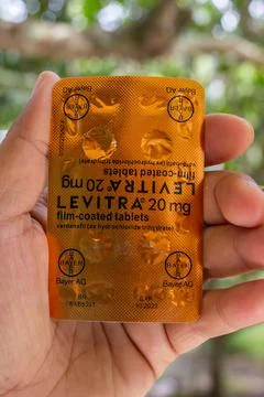 LEVITRA is an erectile dysfunction drug containing Vardenafil HCl Stock Photos