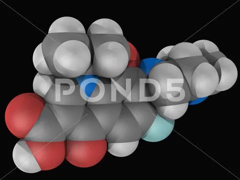 Levofloxacin drug molecule Stock Illustration