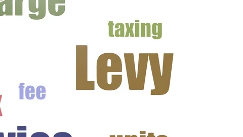Levy Word Cloud Animated On White Background 動画素材 107203838