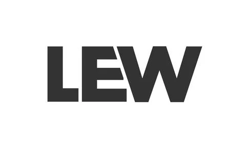 LEW logo design template with strong and modern bold text. Initial based ve.. Stock Illustration
