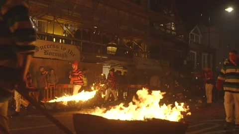 Lewes Bonfire GVs Stock-Footage 142398429