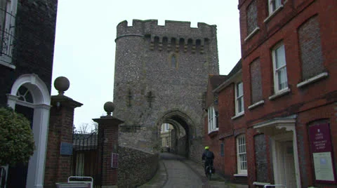 Lewes Castle Gatehouse Stock Footage 23850893