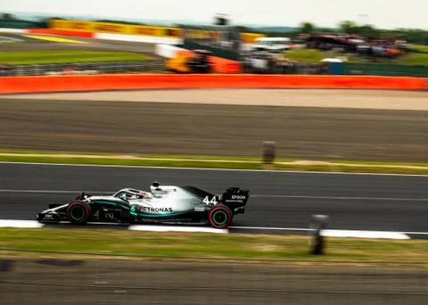 Lewis Hamilton at Silverstone F1 Stock Photos