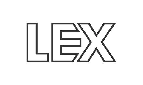LEX logo design template with strong and modern bold text. Initial based ve.. Stock Illustration