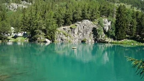 Lexert Lake, Aosta Valley, Italy.Municipality of Bionaz. Stock Footage