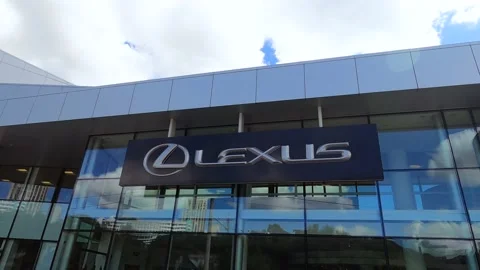 A Lexus car dealership at Kyiv, Ukraine on July 29, 2020 Stock Footage