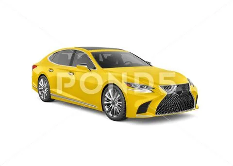 Lexus LS Mockup 45 Front Side View PSD Template