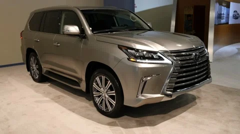 Lexus LX 570 SUV on display during the Miami International Auto Show Stock Footage 68721869