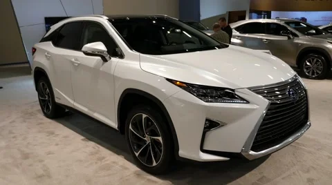 Lexus RX 450h SUV on display during the Miami International Auto Show Stock Footage 68721817