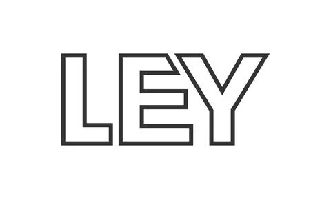 LEY logo design template with strong and modern bold text. Initial based ve.. Stock Illustration