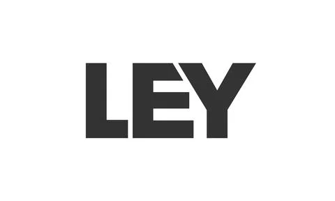 LEY logo design template with strong and modern bold text. Initial based ve.. Stock Illustration
