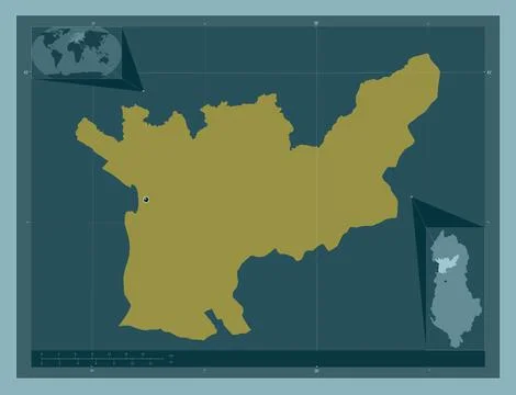 Lezhe, Albania. Solid color shape Stock Illustration