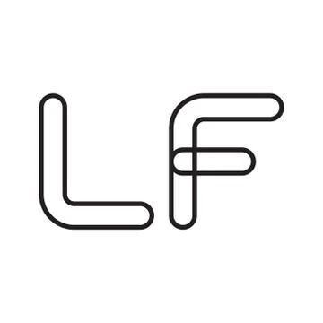 Lf initial letter vector logo icon Stock Illustration