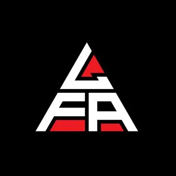 LFA triangle letter logo design with triangle shape. LFA triangle logo desi.. Stock Illustration