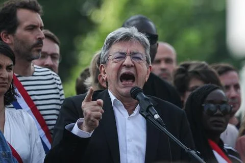 LFI protest against Israel's interception of the Freedom Flotilla, Paris, France Stock Photos