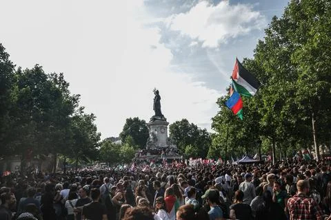 LFI protest against Israel's interception of the Freedom Flotilla, Paris, France Stock-Fotos