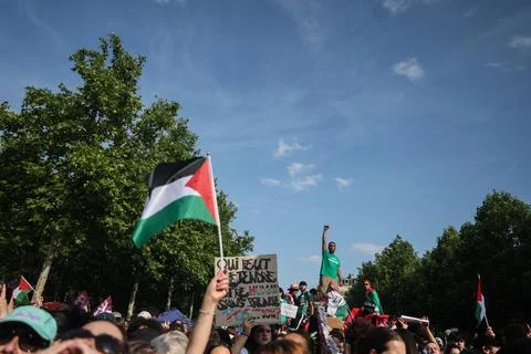 LFI protest against Israel's interception of the Freedom Flotilla, Paris, France Stock Photos