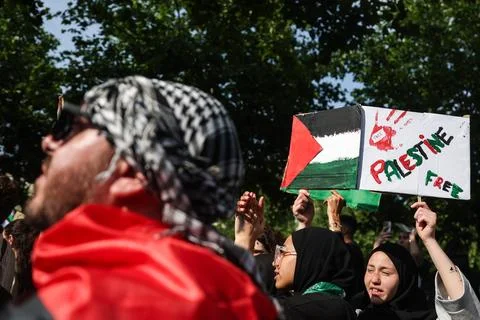 LFI protest against Israel's interception of the Freedom Flotilla, Paris, France Stock-Fotos