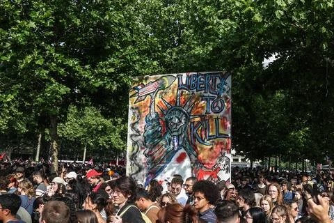 LFI protest against Israel's interception of the Freedom Flotilla, Paris, France 写真素材