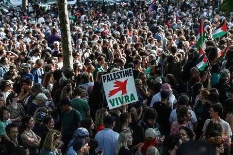 LFI protest against Israel's interception of the Freedom Flotilla, Paris, France Stock-Fotos