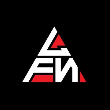LFN triangle letter logo design with triangle shape. LFN triangle logo desi.. Stock Illustration
