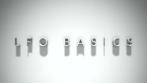 LFO Basics 3D title animation with shadows on a white background Stock Footage 296671441