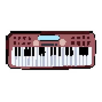 Lfo synthesizer pixel art vector illustration 스톡 일러스트