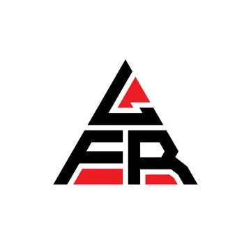 LFR triangle letter logo design with triangle shape. LFR triangle logo desi.. Stock Illustration