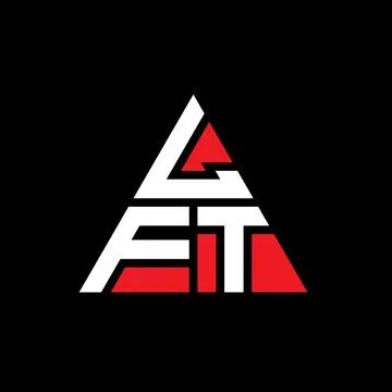 LFT triangle letter logo design with triangle shape. LFT triangle logo desi.. Stock Illustration