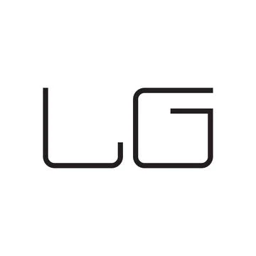 Lg initial letter vector logo icon Stock Illustration