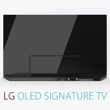 LG Signature 4K TV OLED 65 Inch 2016 3D Model