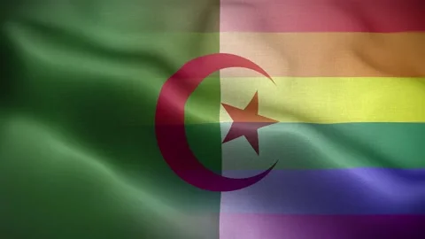 LGBT Algeria Flag Loop Background 4K Stock Video Pond5   Lgbt Algeria Flag Loop Background Footage 158274069 Iconl 