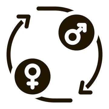 Lgbt circle arrows icon Vector Glyph Illustration Stock Illustration