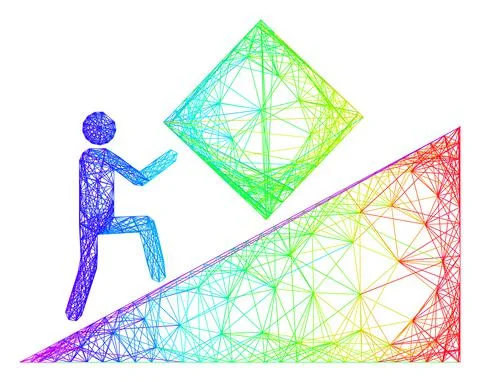 LGBT Colored Linear Pointless Task Stock Illustration