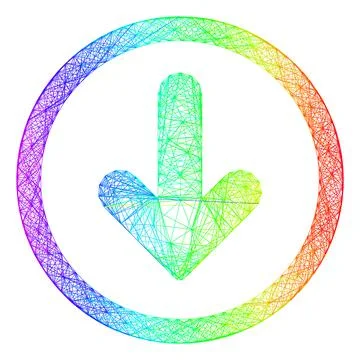 LGBT Colored Net Down Pointer Illustrazione stock