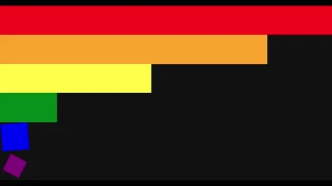 LGBT colorful flag vector animation Stock Footage 137952892