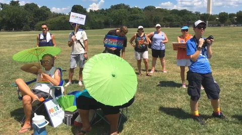 LGBT community protests guns Stock Footage 67210893