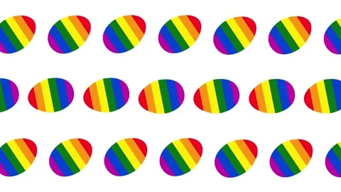 LGBT Egg or Rainbow Egg Stock Footage 159332548