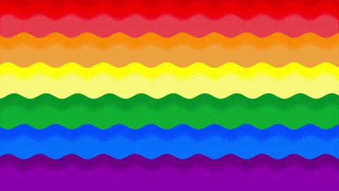 Lgbt flag animated in close-up as floating waves. 스톡 동영상 135516037