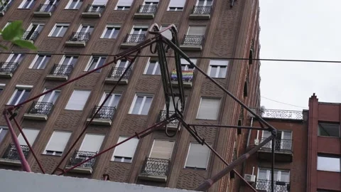 LGBT flag on a facade Stock-Footage 197324787