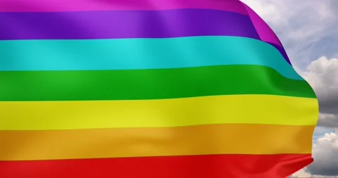LGBT flag Stock Footage 198733168