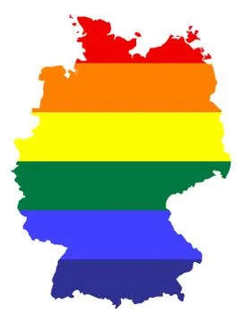 Lgbt Flag Map Of Germany Vector illustration eps 10 Illustrazione stock