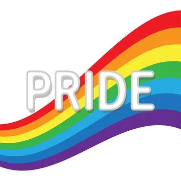 LGBT flag with Pride text. Rainbow flag. Vector illustration Stock Illustration