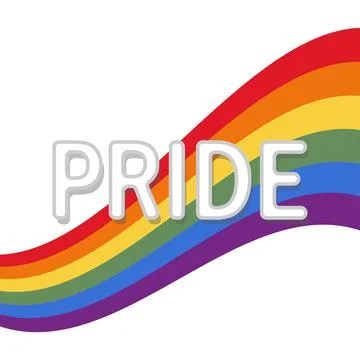 LGBT flag with Pride text. Rainbow flag. Vector illustration Stock Illustration