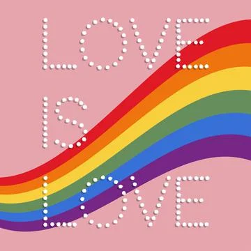 LGBT flag with Pride text. Rainbow flag. Vector illustration Stock Illustration