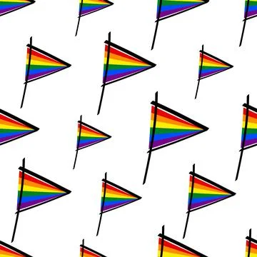 LGBT Flag Seamless Pattern Stock Illustration