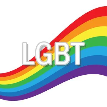 LGBT flag with text. Rainbow flag. Vector illustration Stock Illustration