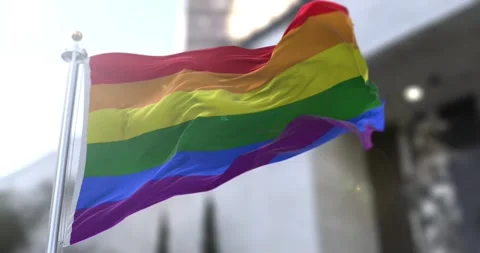 Lgbt-flag-waving-seamless-loop-4k-60fps Stock Footage 341107257