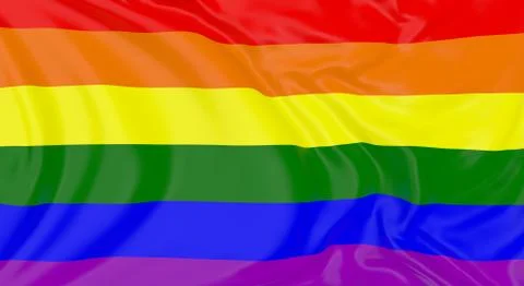LGBT Flag In The Wind Stock Illustration